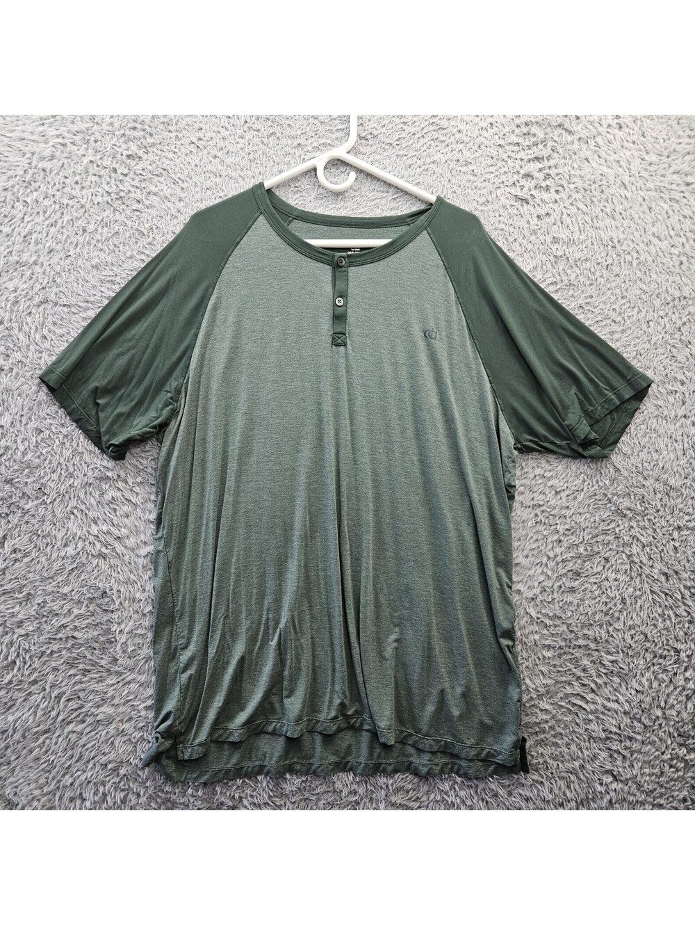 David Archy Shirt 100% Bamboo Henley Men Xl Green